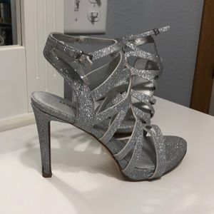 Sparkly Silver Heels